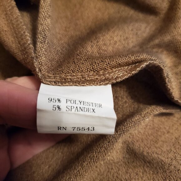 Radzoli Medium Earthtone Wine and Wine Glass Long Sleeve Knit Tunic Top - Picture 5 of 6